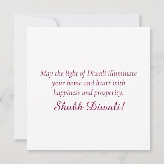 Happy Diwali Diya Mandala Festival van het Licht Feestdagenkaart (Achterkant)