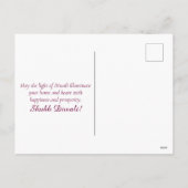 Happy Diwali Diya Mandala Festival van het Licht Feestdagenkaart (Achterkant)