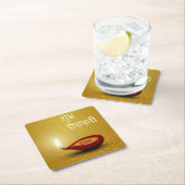 Happy Diwali Diya - Onderzetter papier (Insitu)