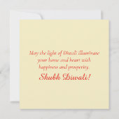 Happy Diwali Diya Vuurwerk Festival van het Licht Feestdagenkaart (Achterkant)