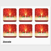 Happy Diwali Diya Vuurwerk Festival van het Licht Vierkante Sticker (Vel)