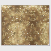 Happy Diwali Elegant Faux Gold Foil Script Cadeaupapier (Vlak)