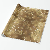 Happy Diwali Elegant Faux Gold Foil Script Cadeaupapier (Uitgerold)