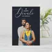 Happy Diwali. Elegant festival van lichten. India Feestdagenkaart (Staand voorkant)