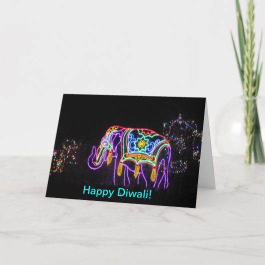 Happy Diwali Elephant Kaart (Voorkant)