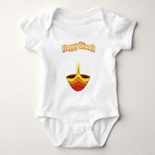 Happy Diwali en Diya Lamp Romper