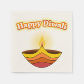 Happy Diwali en Diya Lamp Servetten (Voorkant)