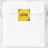 Happy Diwali Enevelope Seal Vierkante Sticker (Tas)