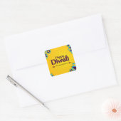 Happy Diwali Enevelope Seal Vierkante Sticker (Envelop)