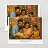 Happy Diwali Family Celebration Feestdagenkaart (Voorkant / Achterkant)
