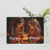 Happy Diwali Feestdagenkaart (Staand voorkant)