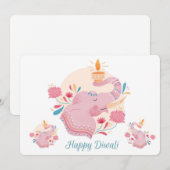 Happy Diwali Feestdagenkaart (Voorkant / Achterkant)