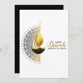 Happy Diwali Feestdagenkaart (Voorkant / Achterkant)