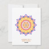 Happy Diwali Feestdagenkaart (Achterkant)