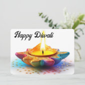 Happy Diwali Feestdagenkaart (Staand voorkant)