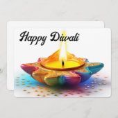 Happy Diwali Feestdagenkaart (Voorkant / Achterkant)