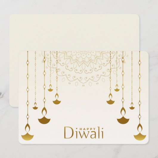 Happy Diwali Feestdagenkaart (Voorkant / Achterkant)