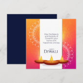 Happy Diwali Feestdagenkaart (Voorkant / Achterkant)