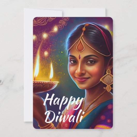 Happy Diwali Feestdagenkaart (Voorkant)