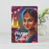 Happy Diwali Feestdagenkaart (Staand voorkant)