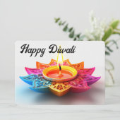 Happy Diwali Feestdagenkaart (Staand voorkant)