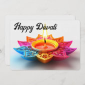 Happy Diwali Feestdagenkaart (Voorkant / Achterkant)