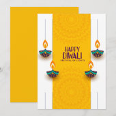 Happy Diwali Feestdagenkaart (Voorkant / Achterkant)
