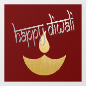 Happy Diwali Festival of Light Raamsticker (Vel)