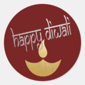 Happy Diwali Festival of Light Ronde Sticker (Voorkant)