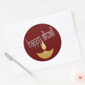 Happy Diwali Festival of Light Ronde Sticker (Envelop)