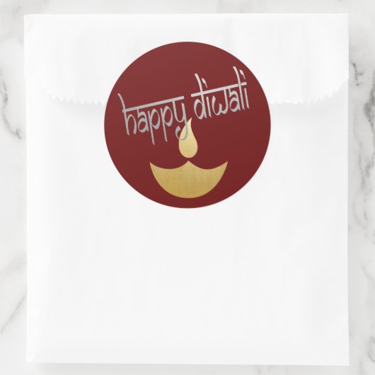 Happy Diwali Festival of Light Ronde Sticker (Tas)