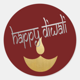 Happy Diwali Festival of Light Ronde Sticker