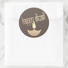 Happy Diwali Festival of Light Ronde Sticker