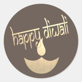 Happy Diwali Festival of Light Ronde Sticker