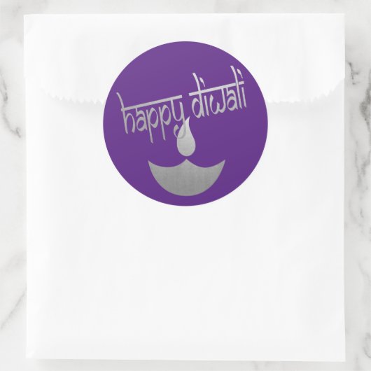 Happy Diwali Festival of Light Ronde Sticker (Tas)