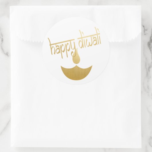 Happy Diwali Festival of Light Ronde Sticker (Tas)