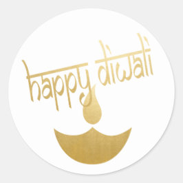Happy Diwali Festival of Light Ronde Sticker