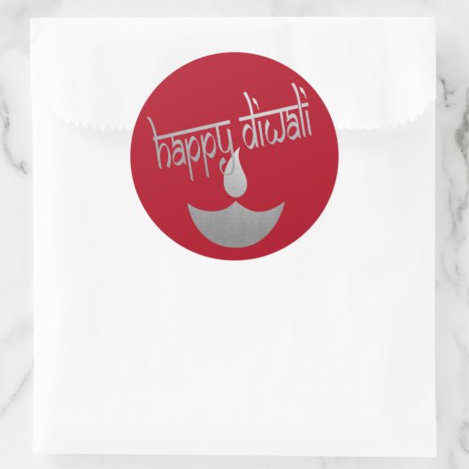 Happy Diwali Festival of Light Ronde Sticker (Tas)