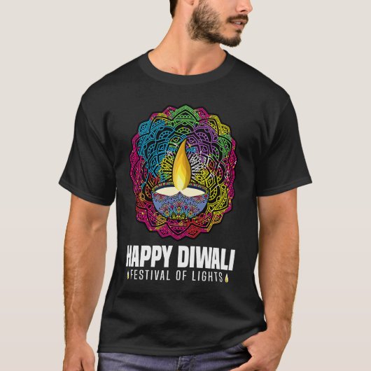 Happy Diwali Festival Of Lights Hindu Celebration T-shirt (Voorkant)