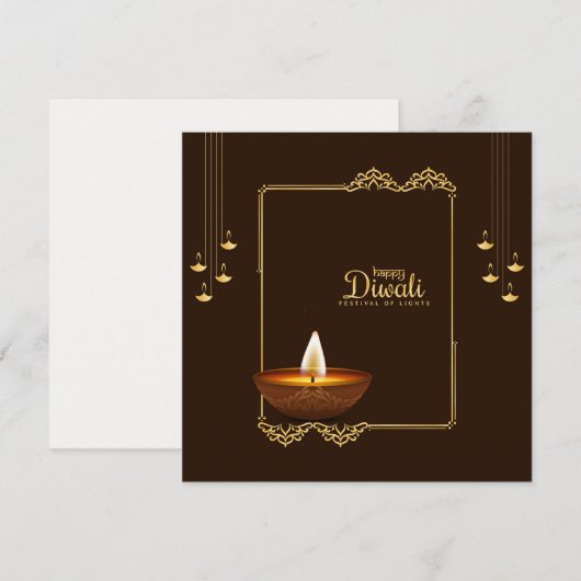 Happy Diwali - Festival of Lights Kaart (Voorkant / Achterkant)