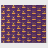 Happy Diwali Festival of Lights Paarse Cadeaupapier (Vlak)