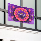 Happy Diwali Festival of Lights Spandoek (Buitenkant Gebouw)