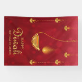 Happy Diwali Festival of Lights Spandoek (Horizontaal)