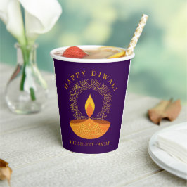 Happy Diwali Festival of Lights Viering Papieren Bekers