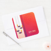 Happy Diwali - Festival of Lights Vierkante Sticker (Envelop)