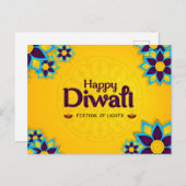 Happy Diwali - Festival van Lichten Briefkaart (Voorkant / Achterkant)