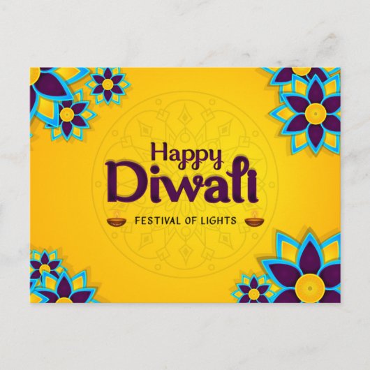 Happy Diwali - Festival van Lichten Briefkaart (Voorkant)