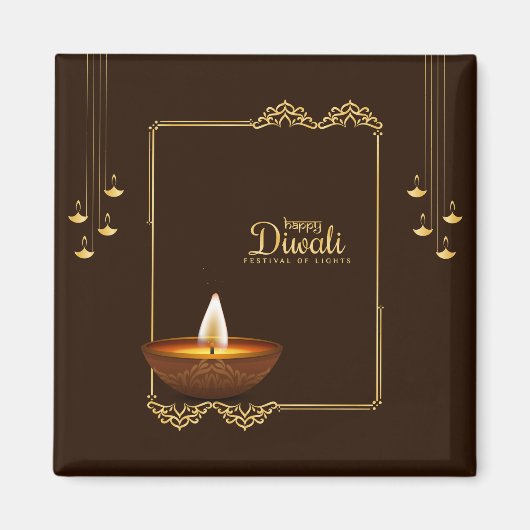 Happy Diwali - Festival van Lichten Magneet (Voorkant)