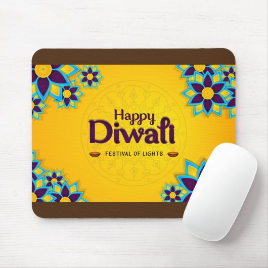 Happy Diwali - Festival van Lichten Muismat (Met muis)