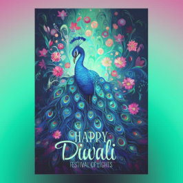 Happy Diwali Festival van Lichten Peacock Inpakpapier Vel